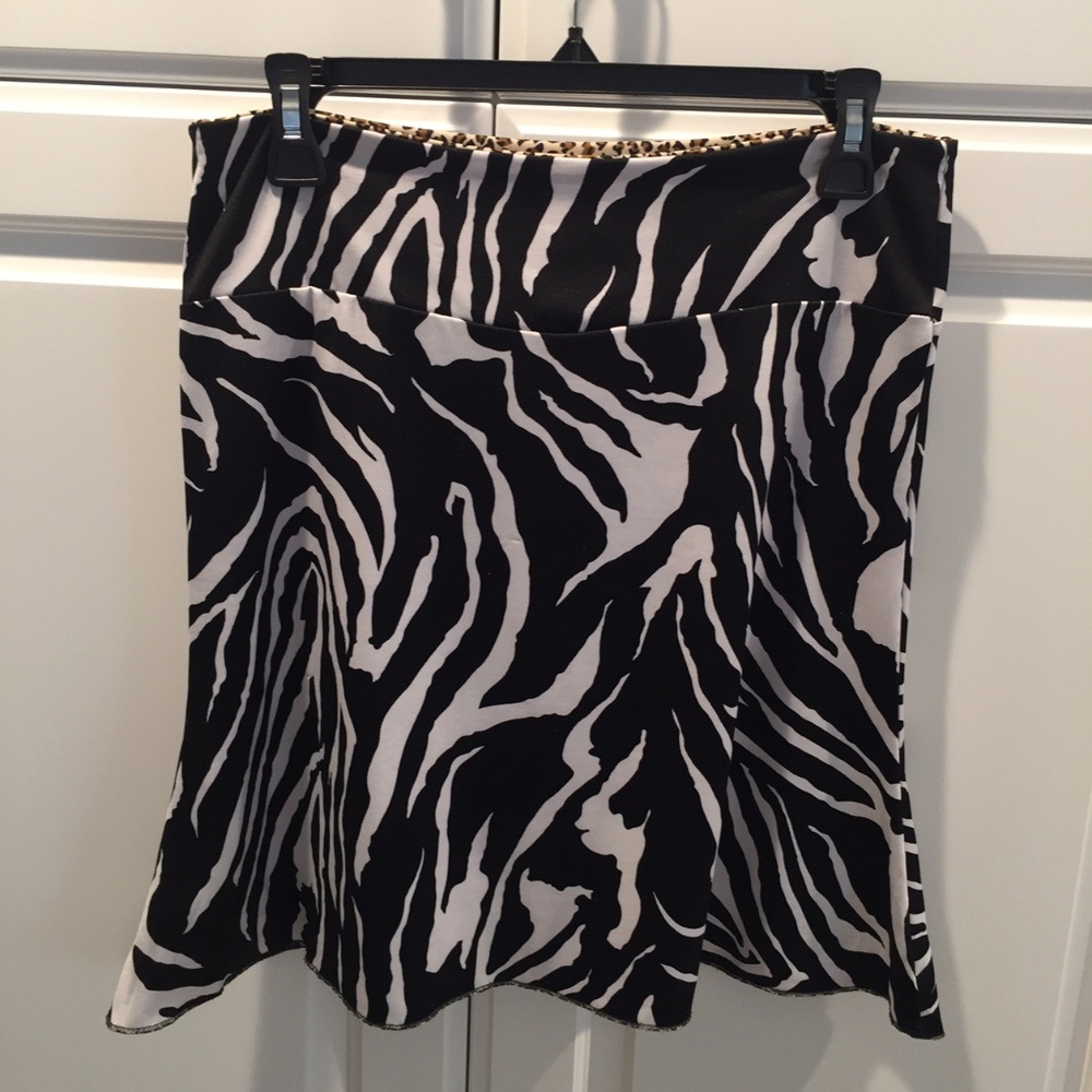 Reversible Animal Print Skirt Zebra Size 4
